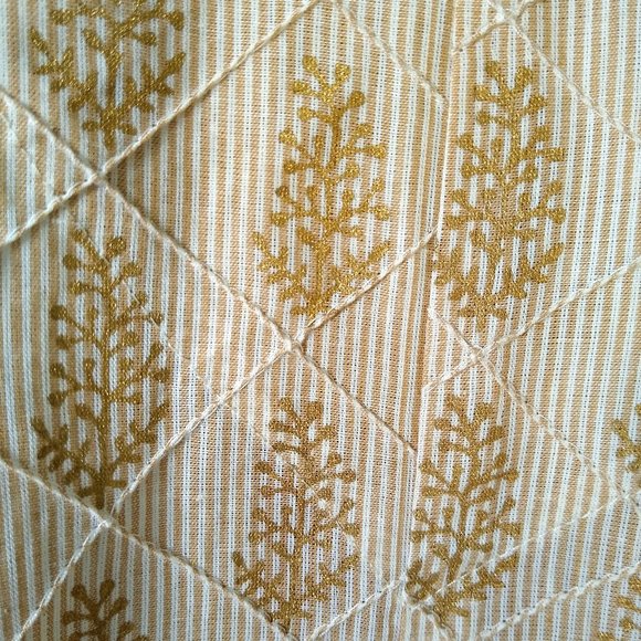 La Fille Cream and Gold Indian Tunic Kaftan Sz 32 - Picture 5 of 7